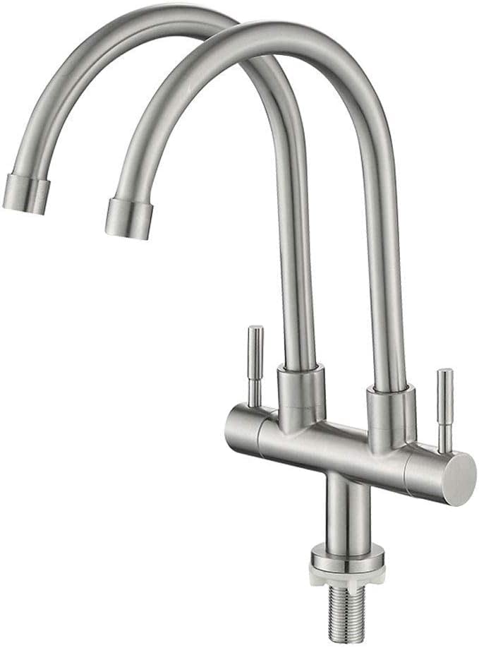 Robinet mitigeur de lavabo cuisine robuste en acier inoxydable pur