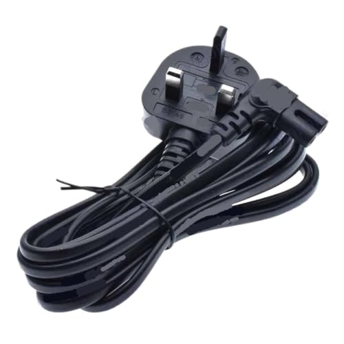 Cable alimentación CA de 3 clavijas C7 figura 8 angular de 3M para cámaras e impresoras 7