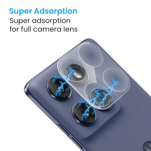 Image of FIRST MART Camera Lens Protector for Motorola Edge 60 Fusion | 9H Tempered Glass, HD Clear, Scratch Resistant, Anti-Fingerprint, Case-Friendly | Crystal Clear, Pack of 1