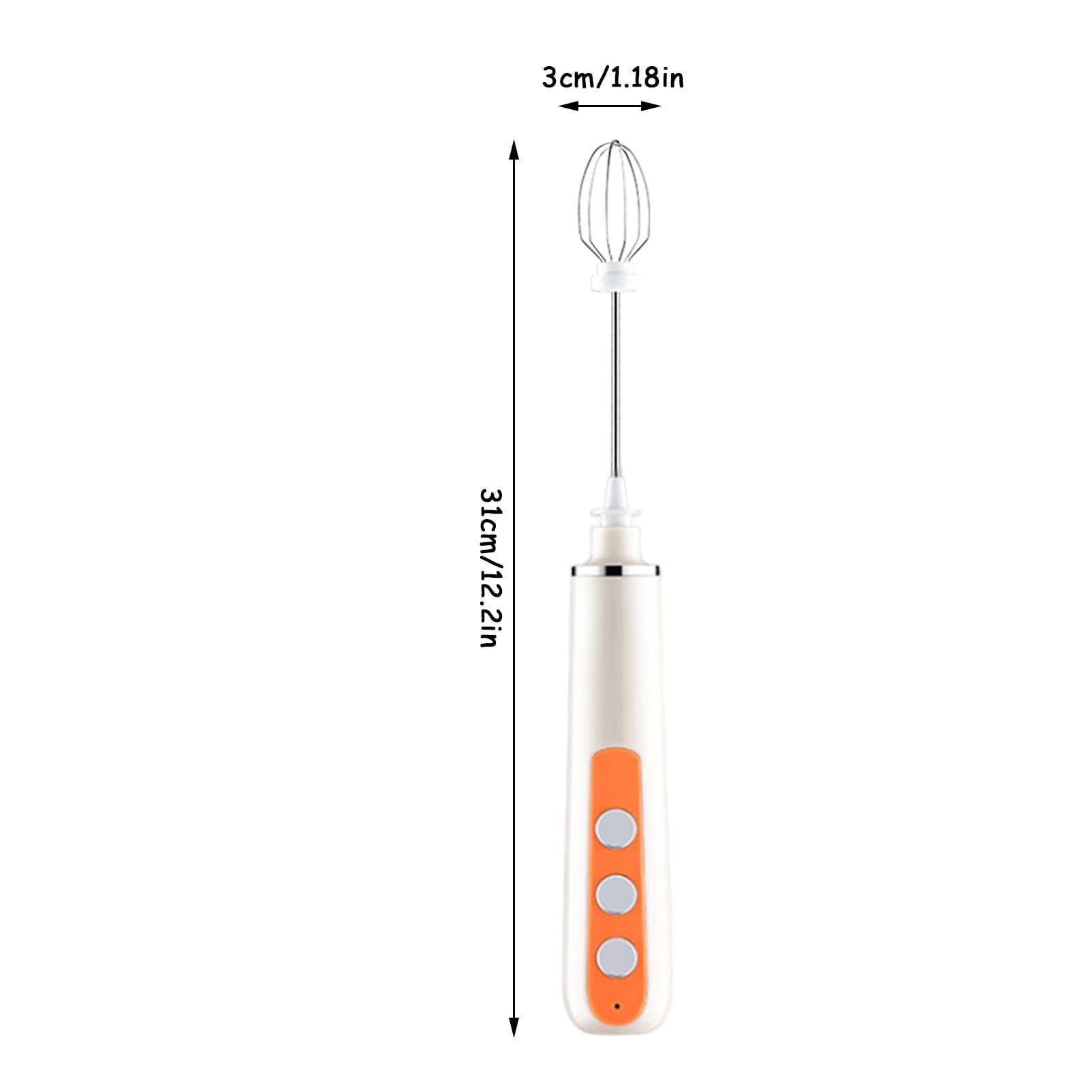 Frullatore elettrico a 4 fruste, schiuma ricaricabile USB, montalatte regolabile senza fili, miscelatore per bevande per latte, frustino per latte e caffè, 30 x 3 cm