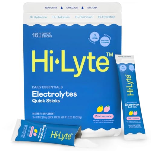 Image of Hi-Lyte Daily Essentials Electrolytes Quick Sticks, Pink Lemonade, 16 Ct