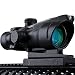 CTOPTIC 4x32 Scope Red Horseshoe Reticle Hunting RifleScopes Optic Sight Reticle Real Red Fiber