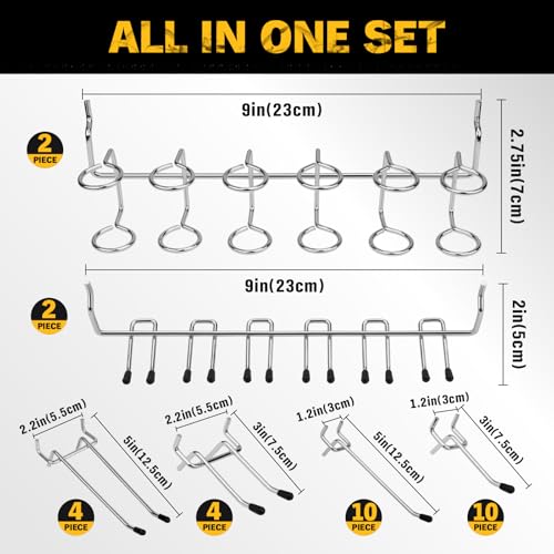 297-Piece-Pegboard-Hooks-Kit-Peg-Board-Organizer-Accessories-with-Bins-for-Organizing-Various-Tools-Fit-18-or-14-inch-Pegboard-for-Hanging-Storage-Garage-Workshop-Craft-Room