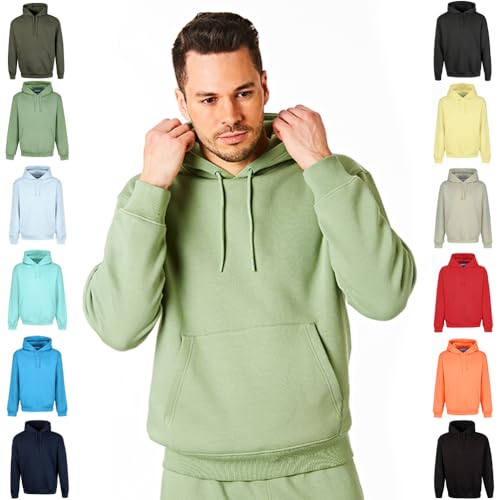 RIPT RCSWT763 Sweat à Capuche Soft Touch Loungewear pour Hommes, Kaki, L