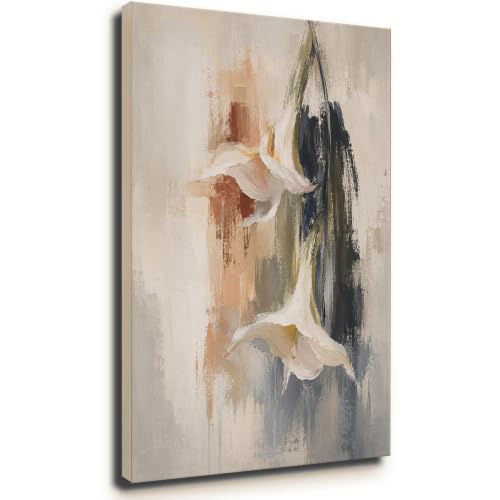QESPOT Abstract Floral Calla Lily Canvas Wall Art Modern Botanical Picture