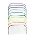Gina's Soft Cloth Shop 2 Ply Organic Birdseye Washable Baby Wipes 8x8 Inches Set of 20 Rainbow Assortment- Proudly Made in the USA!