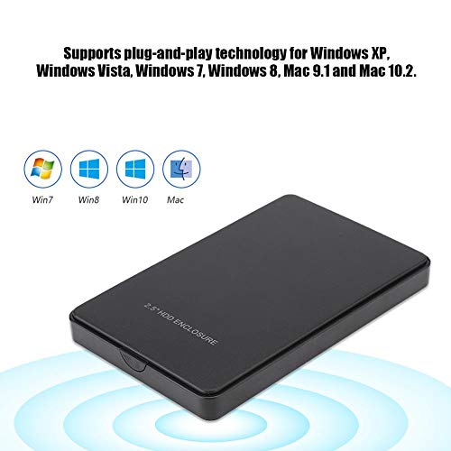 Woyisisi W25a831 2,5-Zoll-SATA-Festplattengeh?use mit kratzfestem USB3.1-Typ-C-GEH?use(Schwarz) – Bild 7