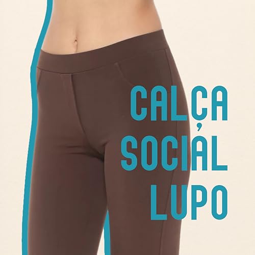 Calça Legging Lupo Casual Social Dia a Dia Feminina Adulto, Marrom, M