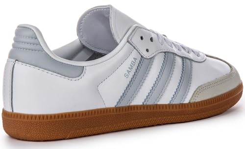 adidas Samba Og Womens Shoe White Halo Blue Gum (6 Men/7 Women)3