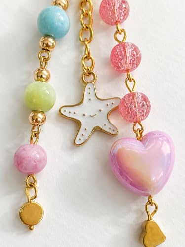 Image of Handmade Beaded Phone Charm Strap for Women & Girls | Aesthetic Mobile Charm | Pearl & Crystal Bead Wrist Strap | Cute Phone Bag Accessory | Korean Style