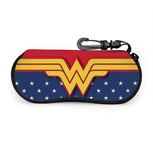 Preisvergleich Produktbild Wonder Woman Brillenetui, tragbarer Reise-Reißverschluss Sonnenbrillenetui Brillentasche Guard Set