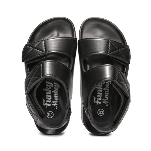 FUNKYMONKEY Unisex-Child Slide Sandals Adjustable Double Buckle with Soft Footbed Comfort Slides for Girls and Boys4