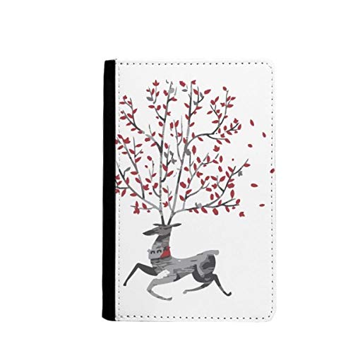 Porte-passeport renne effet peint main étui de protection voyage original