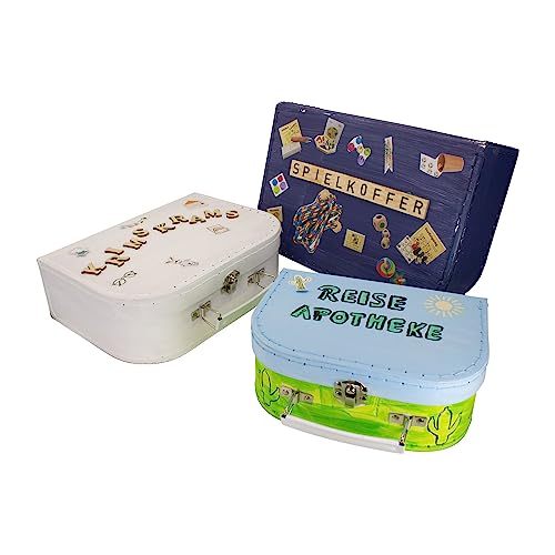 GICO Pappkoffer weiß zum selber Gestalten für Geschenke - Geschenkverpackung oder zum Basteln (M)