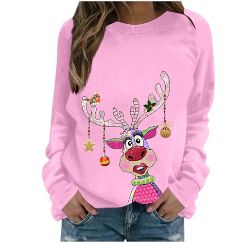 Weihnachtspullover Damen Lustig Weihnachtsoutfit Christmas Sweatshirt...