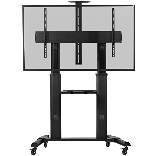 VIVO Aluminum Mobile TV Cart for 32 to 100 inch Screens up to 220 lbs, LCD LED OLED 4K Smart Flat...