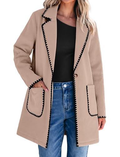 Amazon.com: luvamia Long Pea Coat For Women Embroidered Jackets