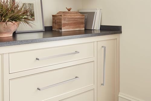 Image of Amerock BP36911G10 Satin Nickel Cabinet Pull | 12-5 /8 inch (320mm) Center-to-Center Cabinet Hardware | Monument | Furniture Hardware | Drawer Pull