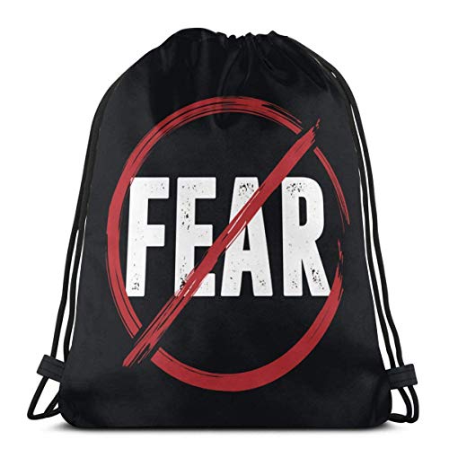 BXBX No Fear Drawstring Mochila Bolsas de Hombro de Gimnasio