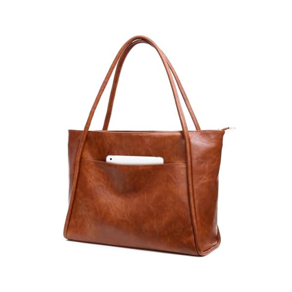 Large-Tote-Bag-for-Women-Work-with-Zipper-16L-Vegan-Leather-Ladies-Travel-Purses-and-Handbags Large Tote Bag for Women Work with Zipper 16L Vegan Leather Ladies Travel Purses and Handbags