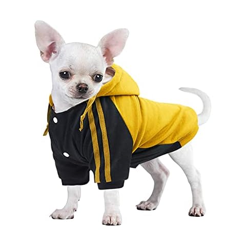 FEimaX Dog Hoodie Warm Coat Puppy Pet Hoodies Winter Clothes Outdoor Hooded Adjustable Cat Jacket Sweater Shirt for Small Medium Dogs Chihuahua Yorkshire Poodle Cover