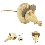 Milchzahndose für Jungen & Mädchen aus Holz - Mäuse Zahndose für Milchzähne und kleine Schätze - Aufbewahrungsbox für die Zahnfee (Maus, Natur)
