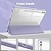Fintie Hybrid Slim Case for Samsung Galaxy Tab S10 Plus 2024 / S9 FE Plus 5G 12.4 Inch 2023 with S Pen Holder, Shockproof Cover with Clear Transparent Back Shell, Auto Wake/Sleep, Lilac Purple