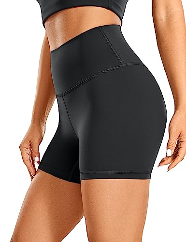 CRZ YOGA Women's Brushed Naked Feeling Biker Shorts 4''- High