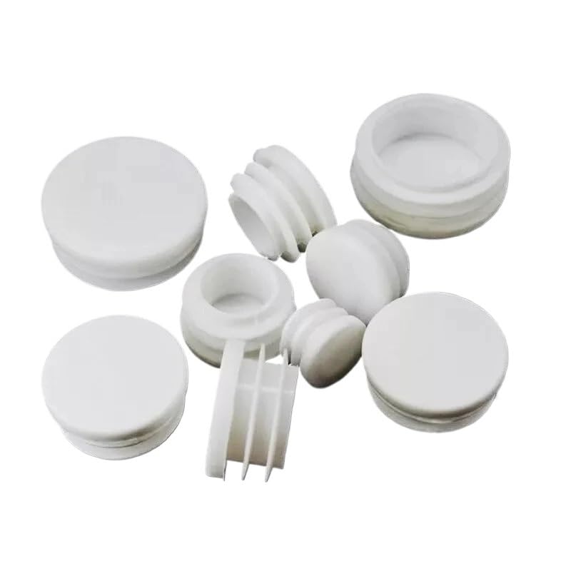 Tapas de plástico redondas de 20mm blancas para inserciones de tubo y patas de silla, 20 uds