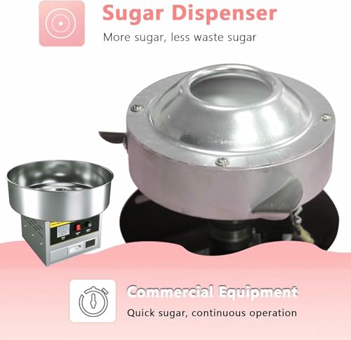 HOTAPEPU Elektrische Maschine Zur Herstellung Von Zuckerbaumwolle, Zuckerbaumwollmaschine Mit Edelstahlbehälter, Zuckerlöffel, Für Familien, Partys Und Attraktionsparks ~// – Bild 6