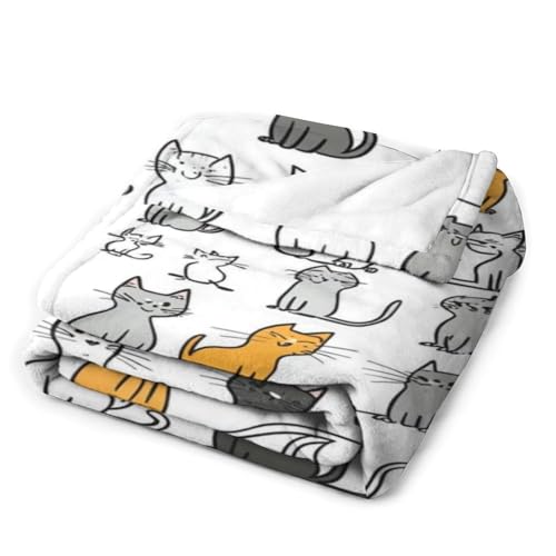 Couverture flanelle chatons contre le froid plaid isolant et douillet