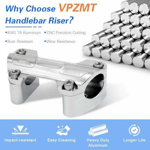 Image of 1.5'' Tall Handlebar Risers 1.25 inch Bar Bottom Mount for Harley Street glide, Electra glide & Sportster XL883 1200 48 & Softail Street Bob, Fat Boy, Low Rider ST & Dyna (For 1.25 inch Bar)