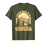 Wish I Were In Colorado Vintage Elk Bull Rocky Mountains T-Shirt