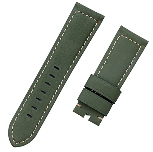 Bracelet de montre de luxe vintage en cuir de veau nubuck 22mm 24mm