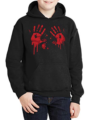 Awkward Styles Halloween Hoodies for Kids Bloody Handprints Hooded Youth Sweatshirt2