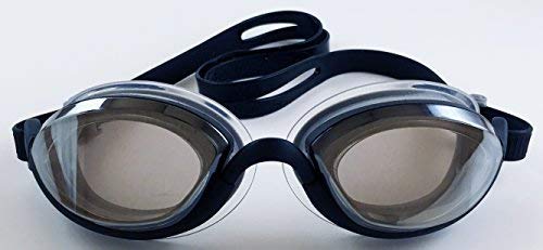 Snake & Pig Basilisk Swimming Goggles, Comfortable Fit for Adult Men Women Youth Kids Children (Black with Clear metallize...