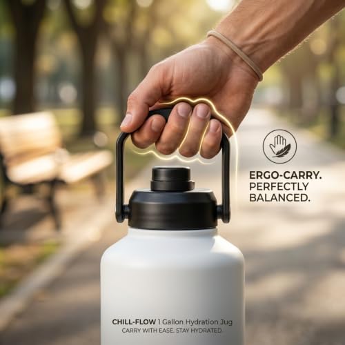 Image of Insulated Water Bottle 3000ml, Hot Water Bottle, Thermosteel Water Bottles for Travel, Home, Office, School, Gym, Adults, ISI Certified Water Bottle 12+ Hr Hot and 18+ Hr Cold, White