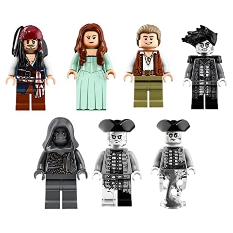 ZHTBATE 7 Pcs Minifigures advent calendar collection Mini Figure set series custom Collectible Minifigure for all Brick Compatible with Pirates of the Caribbean Cover