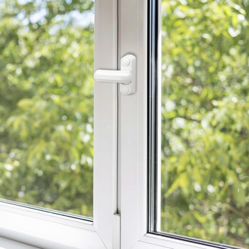 8 Stück Fenstersicherung Einbruchschutz, Fenstersicherung mit 16 Schrauben, Fensterriegel für Upvc Fenster und Holzfenster