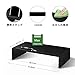 immagine 1sumgott - Supporto per monitor in legno, per monitor, laptop, telecomando, ergonomico, larghezza 415 mm x profondità 235 mm x altezza 100 mm, colore: Nero