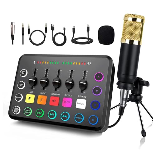 Console DJ Portatile NEWFUN Con Mixer E Bluetooth, Microfono Regolabile, Luci LED, Per Bambini 3-12 Anni