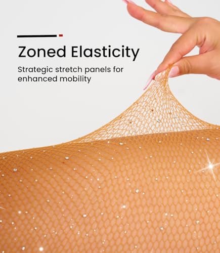 Image of Plus Size Fishnet Tights Sparkle Stockings Glitter Pantyhose High Waist Fine Mesh Stockings Value Pack of 2
