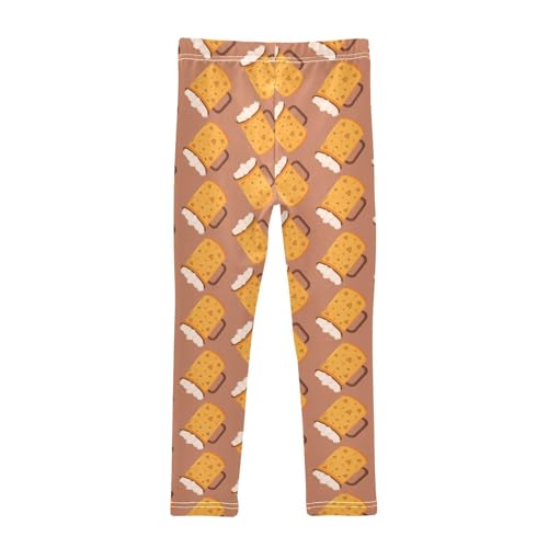 Mug of Cocoa with Marshmallows Girls Leggings,Workout Leggings for Girls Toddler Athletic Leggings Size for 3-10T2