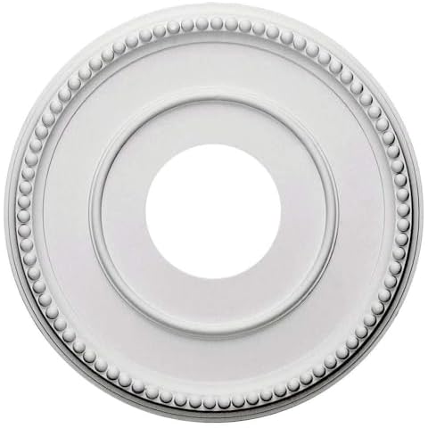 Ekena Millwork CM12BR Bradford Ceiling Medallion, 12 1/2"OD x 3 7/8"ID x 3/4"P (Fits Canopies up to 6 5/8"), Primed Cover