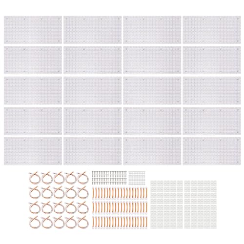 SEAFRONT 20 Piezas Tablero de Retroiluminación LED 40W 400LED 2700K 6000K Hoja de Panel LED Conectable, Delgada, Flexible y de Colores Duales con Respaldo Adhesivo y Conectores