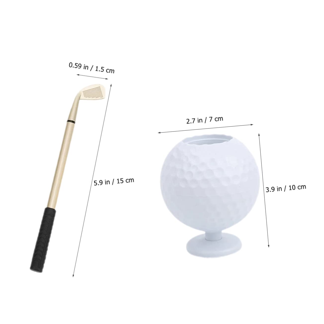 DOITOOL 2 Set Portapenne Palla Golf Organizer Scrivania per Ufficio e Casa Decorazione per Golfisti per Appassionati Golf