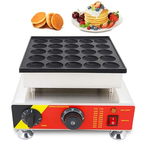 Mini Pancake Maker, Commercial Electric Nonstick Waffle Maker perfect for Home and Restaurants, Adjustable Thermostats & Timers,25hole (Size : 9hole)