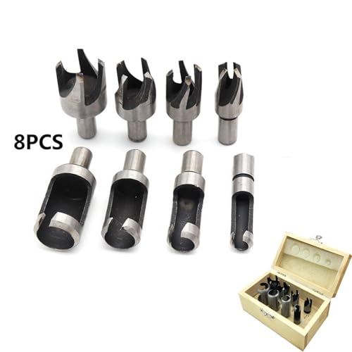 Juego de 8 brocas para madera y tapones, HSS miniatura 2