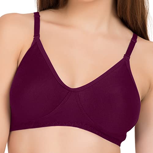 Image of Tweens - Non Padded Cotton Rich Bra - Concealer Side Shaper - Cotton Rich Fabric - Full Coverage, Multiway Straps, Wirefree, Seamless T-Shirt Bra