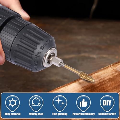 10 Puntas de Fresa de Carburo 1/4 Pulgada con Caja miniatura 3